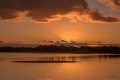coucher de soleil sur l'étang du renard